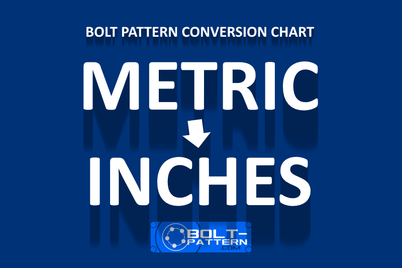 Lug pattern conversion table from metric to inches